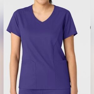 WiNK Boundless Soft Scrub Top Vneck Top PURPLE Grape Size Medium